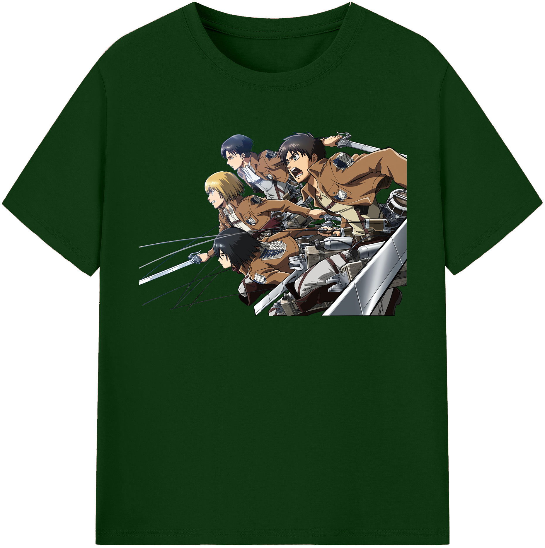 （画像用） 進撃の巨人 Attack on Titan 綿100％半袖Tシャツ（フロントプリント）